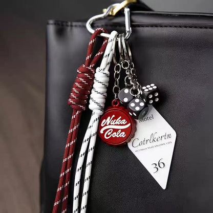 Minimalist Braided Rope Keychain Bag Charm