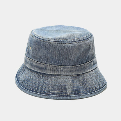 Washed Solid Color Foldable Denim Bucket Hat
