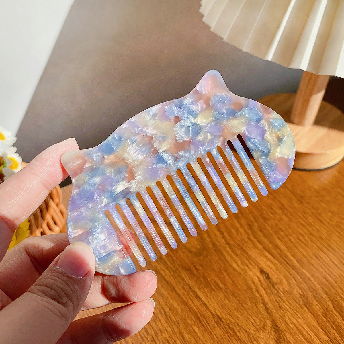 Cute Mini Cat Ear Acetate Hair Comb