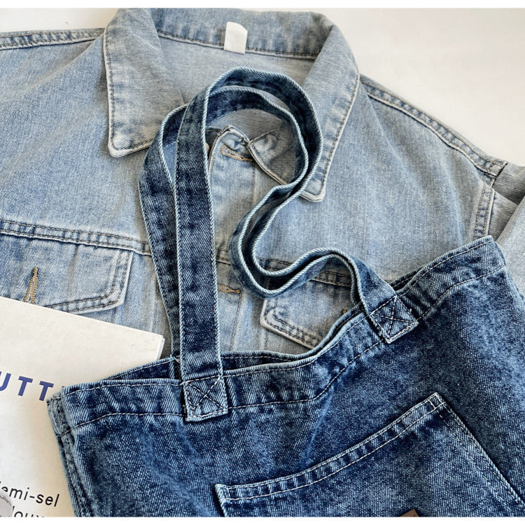 2+ Washed Pocket Demin Shoulder Bags