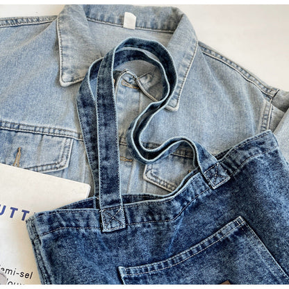 2+ Washed Pocket Demin Shoulder Bags