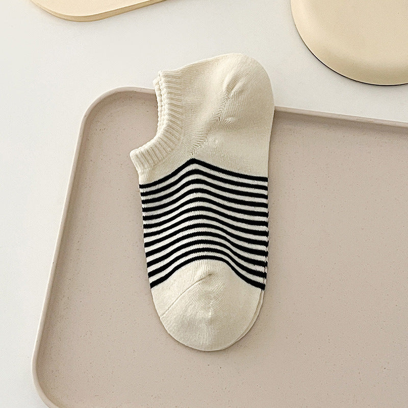 Striped Candy Color Low Ankle Socks