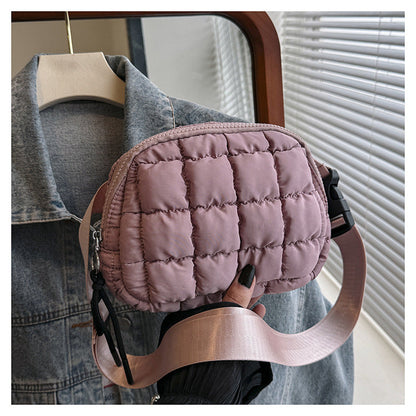 Candy Color Plaid Waist Bag Casual Chest Bag
