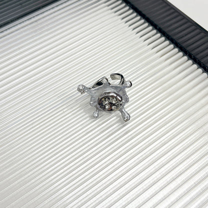 Cool Beaded Rhinestone Adjustable Open Ring