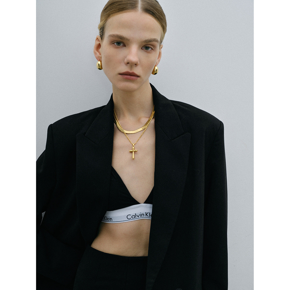 Simple Vintage Cross Pendant Nevklace