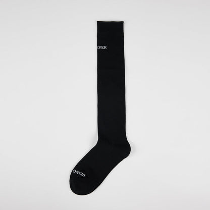 Minimalist Solid Color Letter Print Long Socks