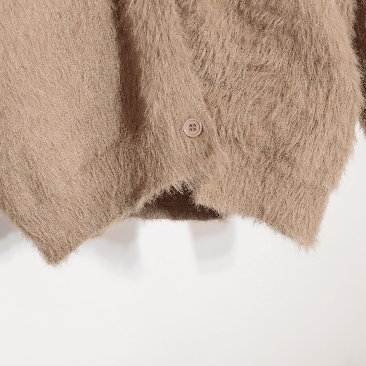 V-Neck Loose Mohair Sweater Cardigan