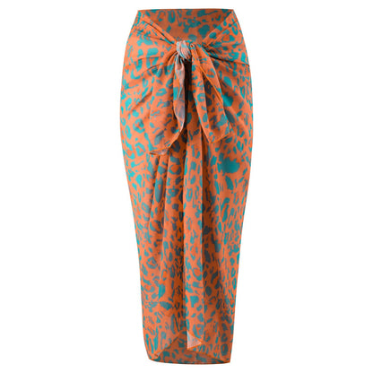 Leopard String Bikini Swimwear Mesh Cover