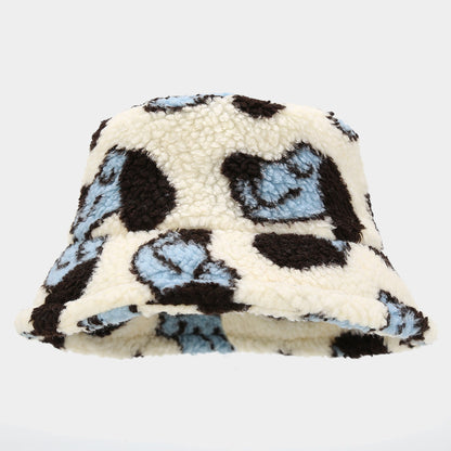 Cute Dog Pattern Thicken Winter Bucket Hat