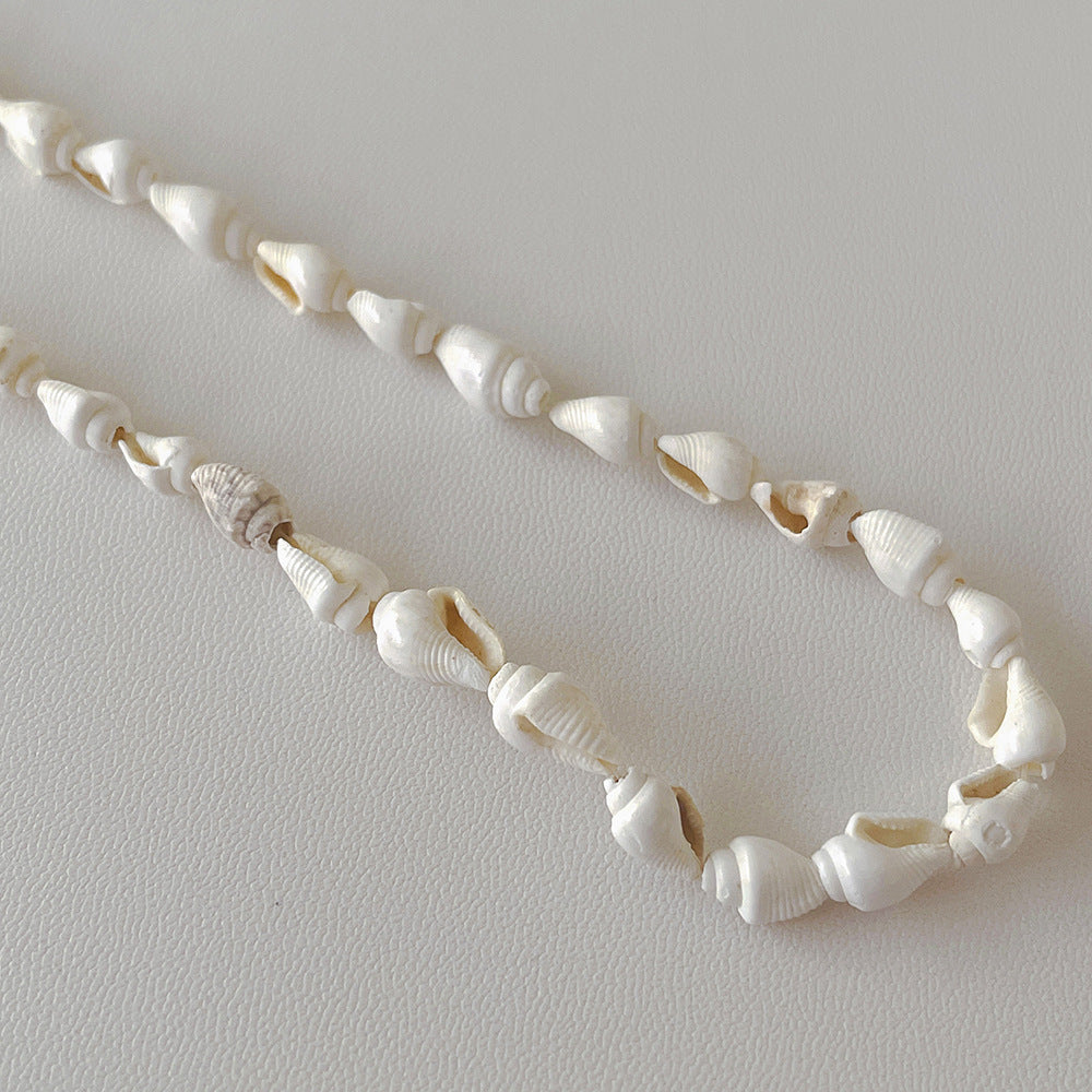 Minimalist  Natural Shell Handmade Choker Necklace