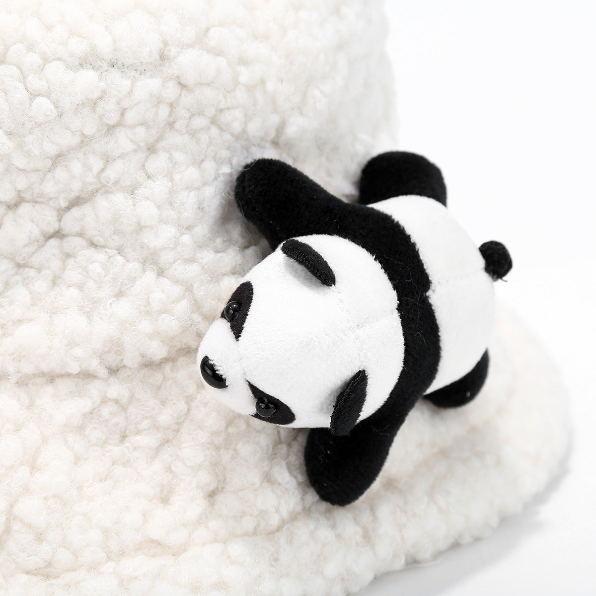 Cute Panda Sherpa Bucket Winter Hat
