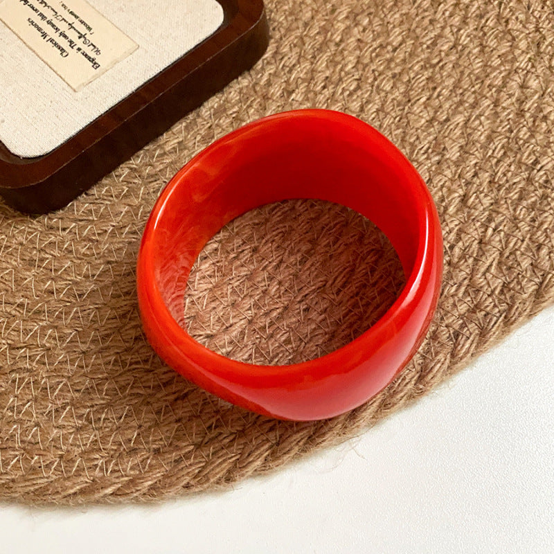 Multi-color Wide Irregular Simple Acrylic Bracelets