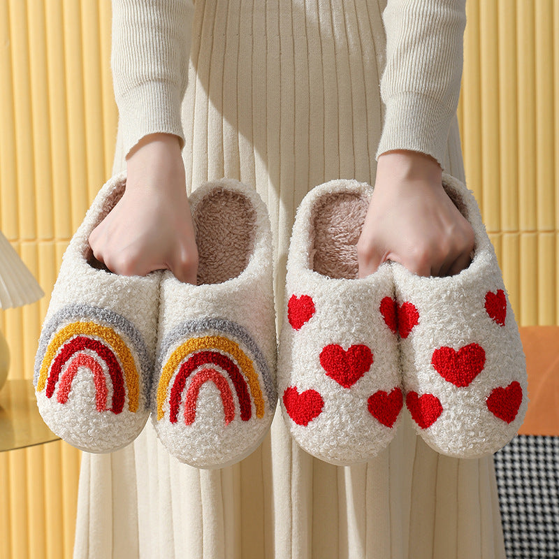 Cute Cartoon Print Cozy Slippers