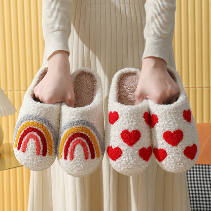 Cute Cartoon Print Cozy Slippers
