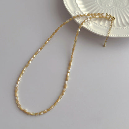 Trendy Solid Color Bead Choker Necklace