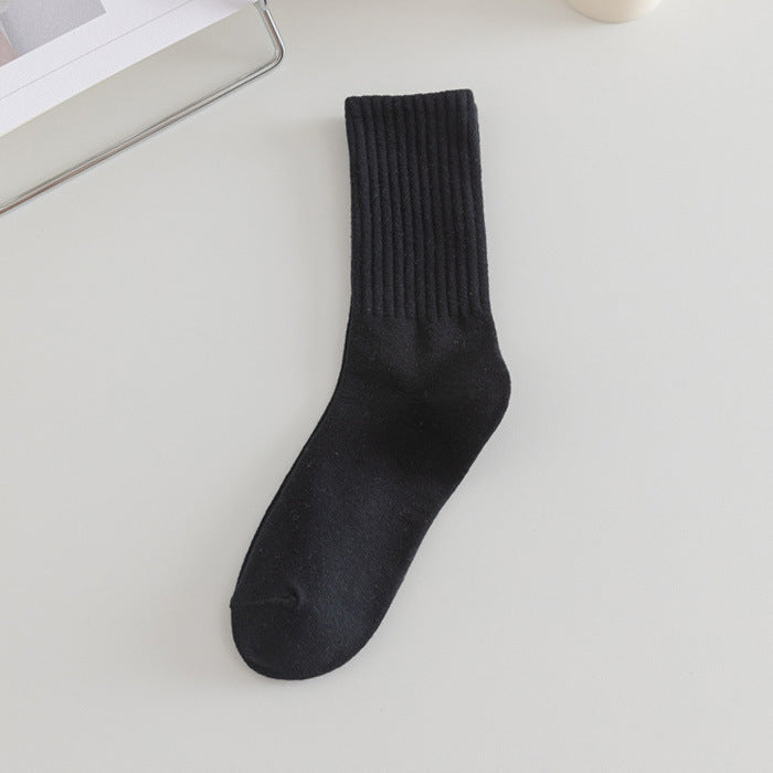 Solid Color Simple Ripped Socks