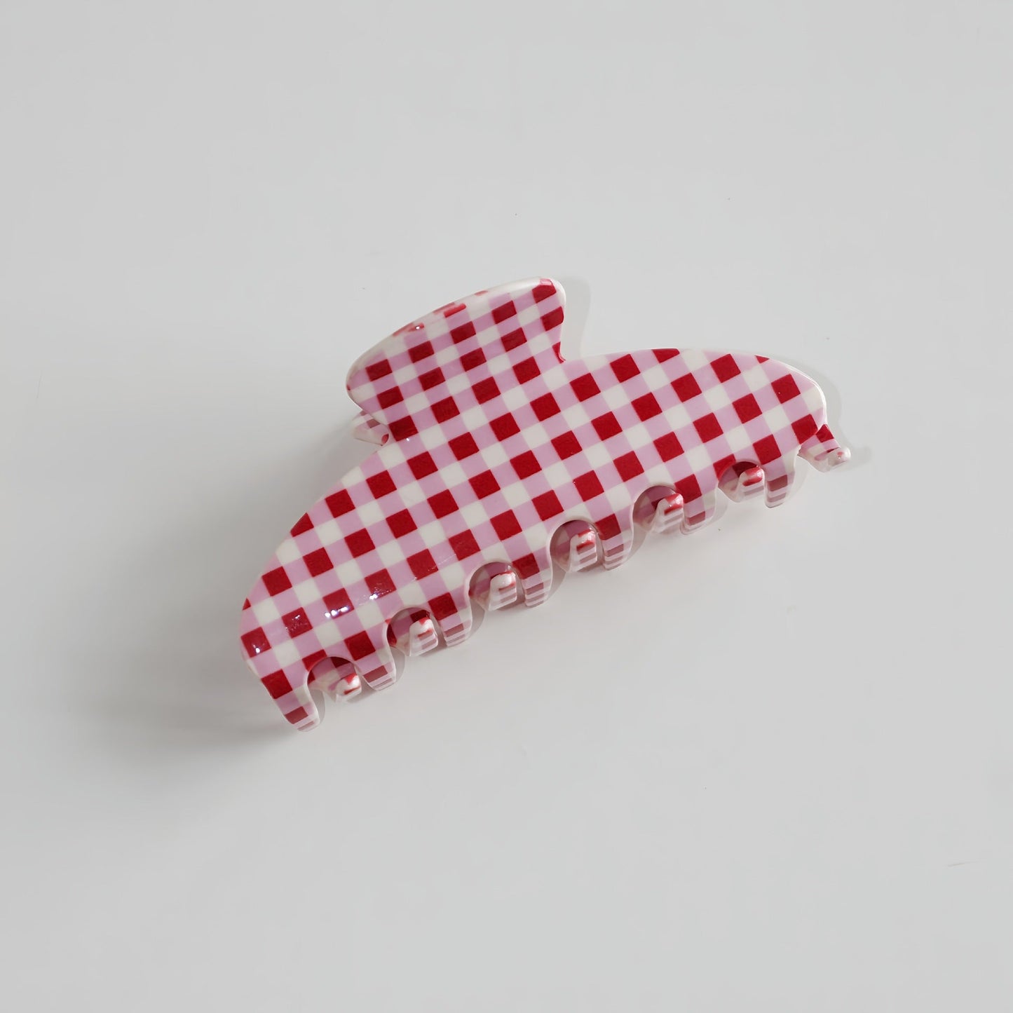 Simple Plaid Acetate Hair Claws