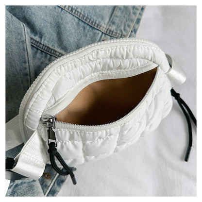 Candy Color Plaid Waist Bag Casual Chest Bag