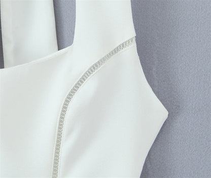 Versatile Solid Color Halter Mini Dress