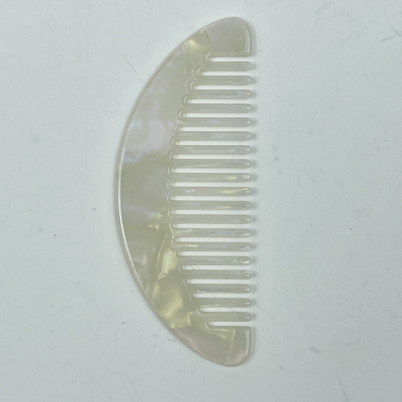 Acrylic Half-Moon Portable Hair Combs