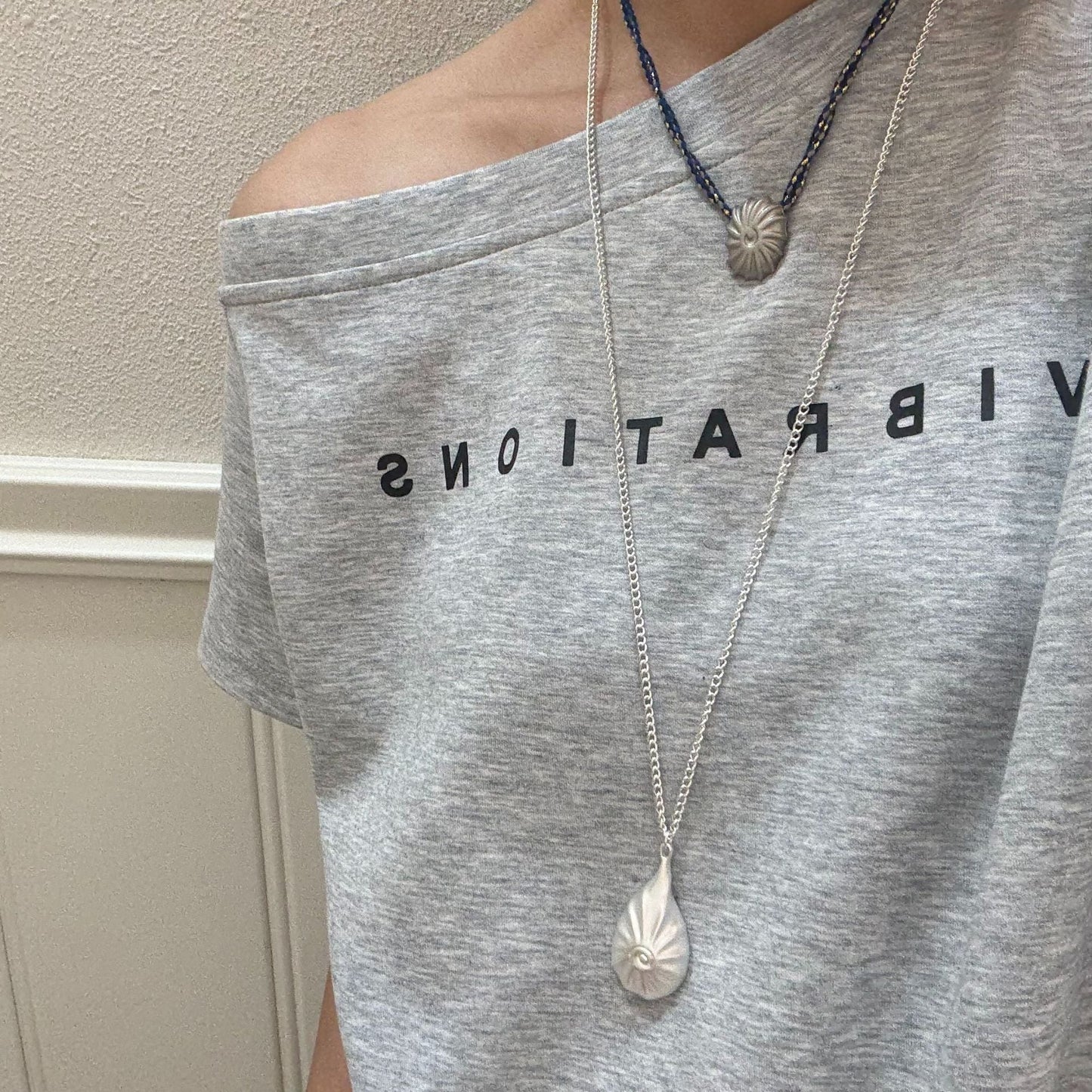 Handmade Shell Conch Braided Cord Necklace