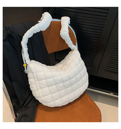 Solid Color Cloud Bag Casual Daily Shoulder Bag