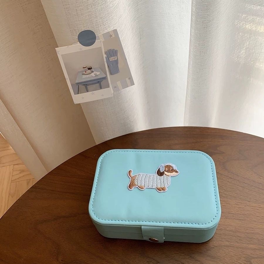 Cute Embroidered Large Capacity Jewelry Case