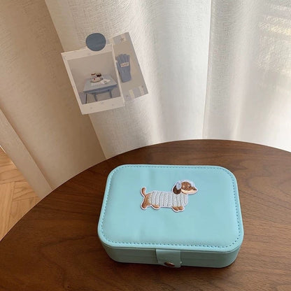 Cute Embroidered Large Capacity Jewelry Case