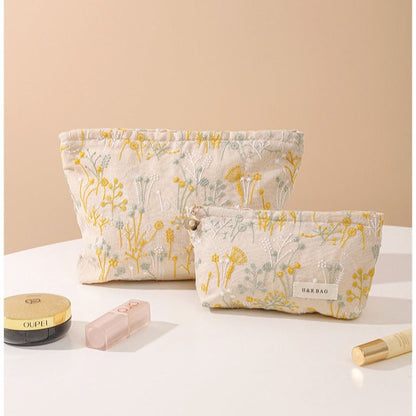 Colorful Embroidery Portable Cosmetic Bag