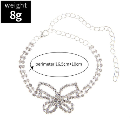 Butterfly Rhinestone Sweet Anklets