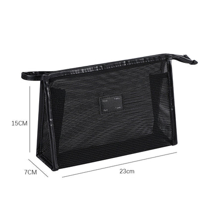 Solid Color Mesh Large Capacity Make Up Bags