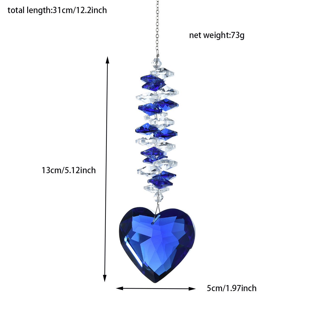 Love Irregular Crystal Home Hangings