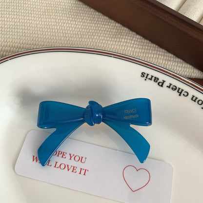 Chic Solid Color Bow Knot Hair Clip