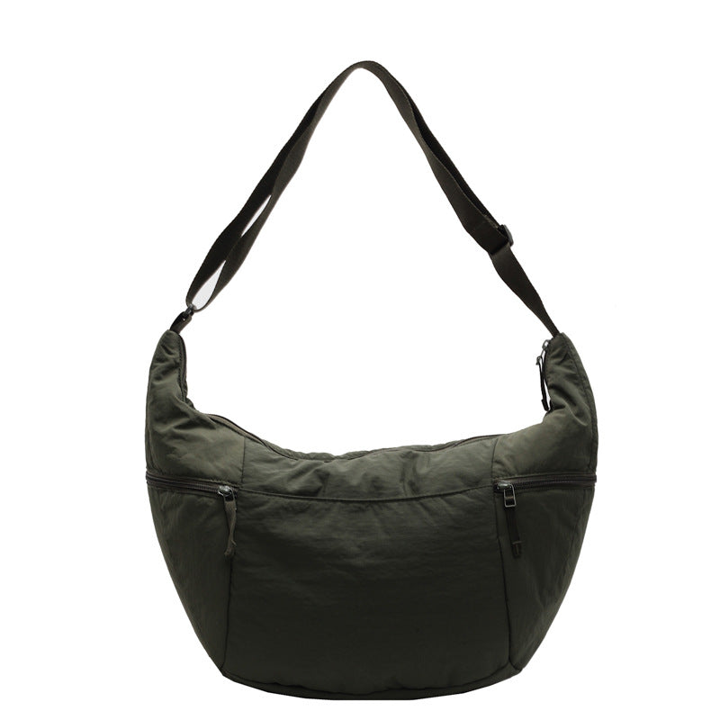 Casual Solid Color Nylon Shoulder Bag