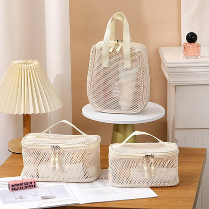 Solid Color Foldable Organizer Tote Bag