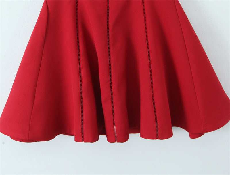 Versatile Solid Color Halter Mini Dress