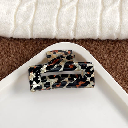 Vintage Leopard Large Square Hair Claws