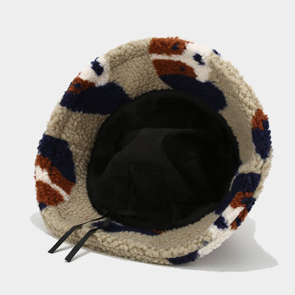 Cute Dog Pattern Thicken Winter Bucket Hat