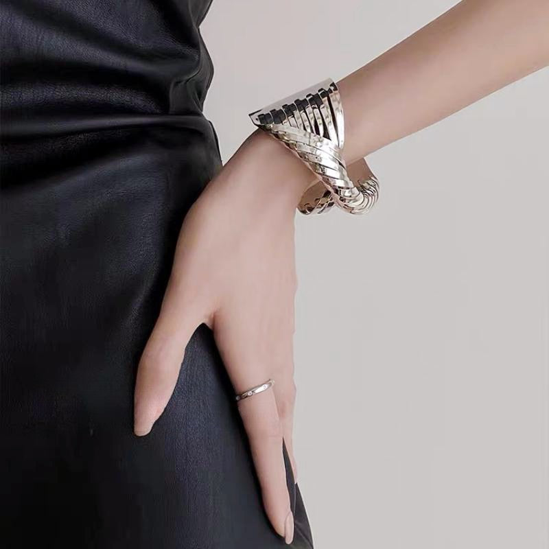 Cross Irregular Open Metal Bracelets