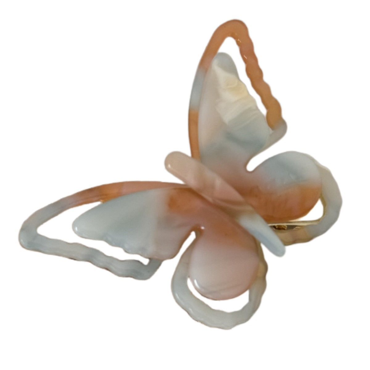 Elegant Iridescent Butterfly Acetate Hair Clip