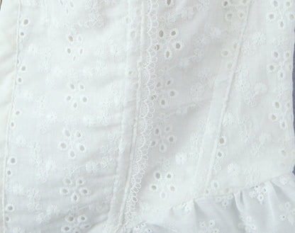 White Sweet Flounce Sleeveless Top Skirt Set