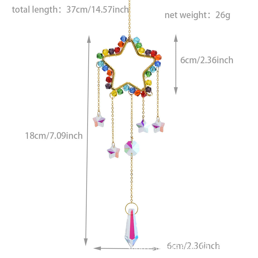 Colorful Crystal Cross Suncatcher Hangings