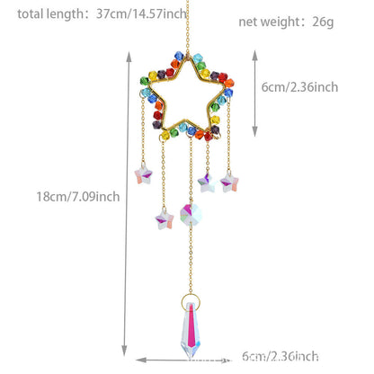Colorful Crystal Cross Suncatcher Hangings
