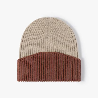 Contrast Color Simple Knit Beanie