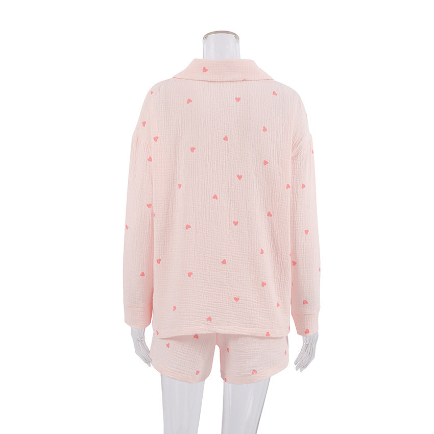 Love Print Casual Soft Homewear Sets