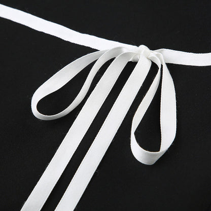 Simple Bow String Wrap Mini Skirt