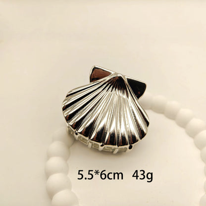 Elegant Striped Scallop Shell Hair Clip