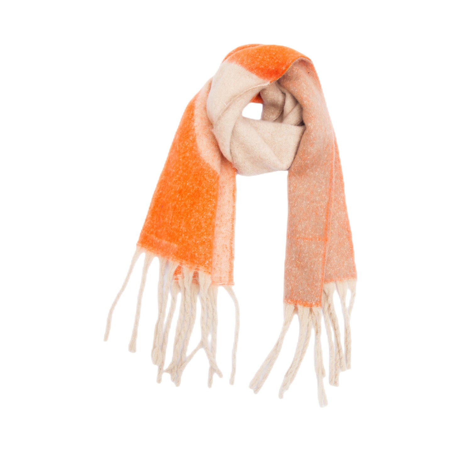 Irregular Print Tassel Vintage Scarf