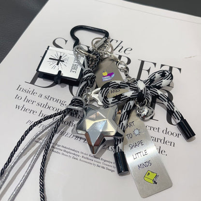 Rope Bow Book Keychain Bag Charms