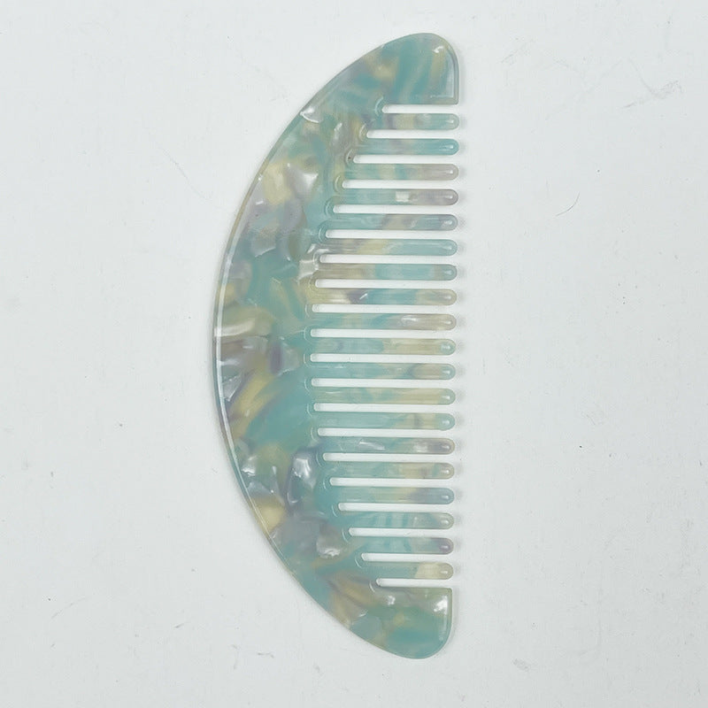 Acrylic Half-Moon Portable Hair Combs